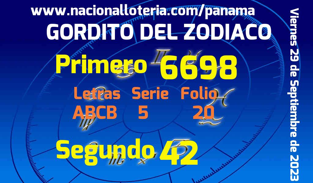 Resultados Gordito del Zodiaco del Viernes 29 de Septiembre de 2023