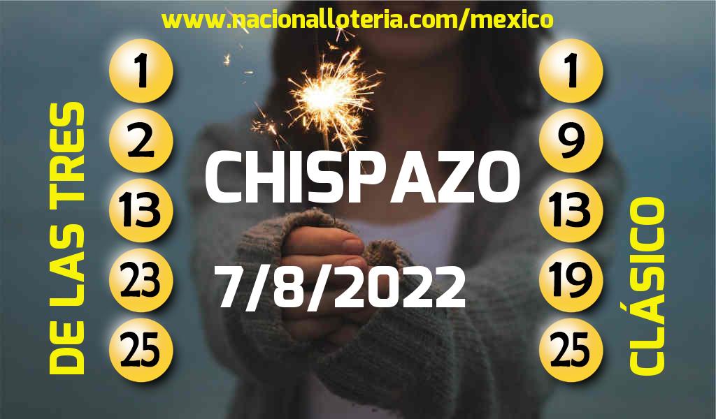 Números ganadores del Chispazo del Domingo 7 de Agosto de 2022 Resultados del Chispazo del Domingo 7 de Agosto de 2022
