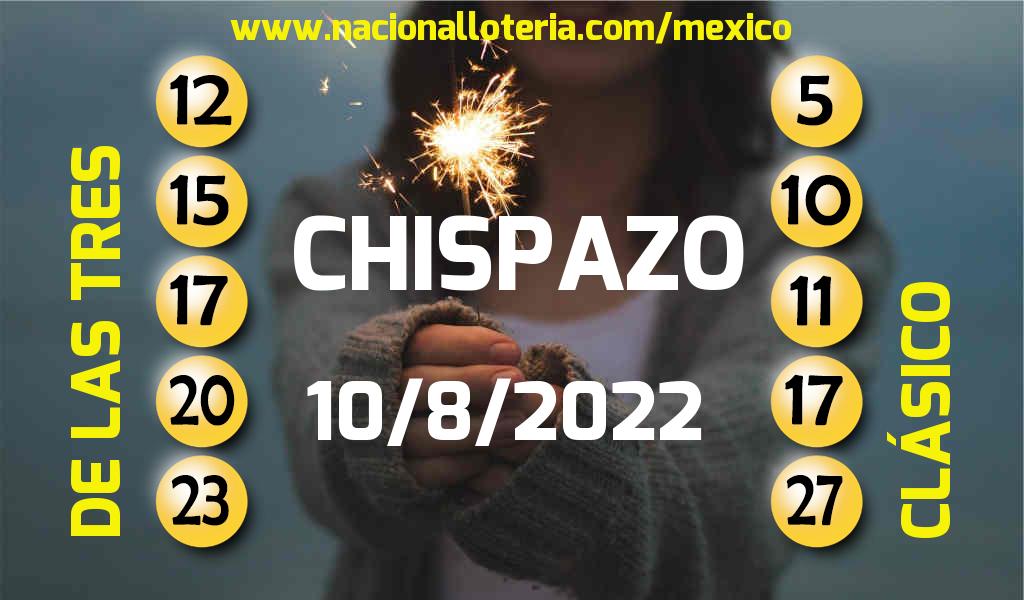 Números ganadores del Chispazo del Miércoles 10 de Agosto de 2022 Resultados del Chispazo del Miércoles 10 de Agosto de 2022