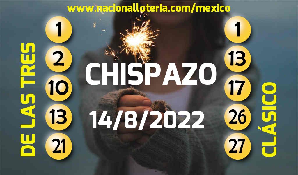 Números ganadores del Chispazo del Domingo 14 de Agosto de 2022 Resultados del Chispazo del Domingo 14 de Agosto de 2022