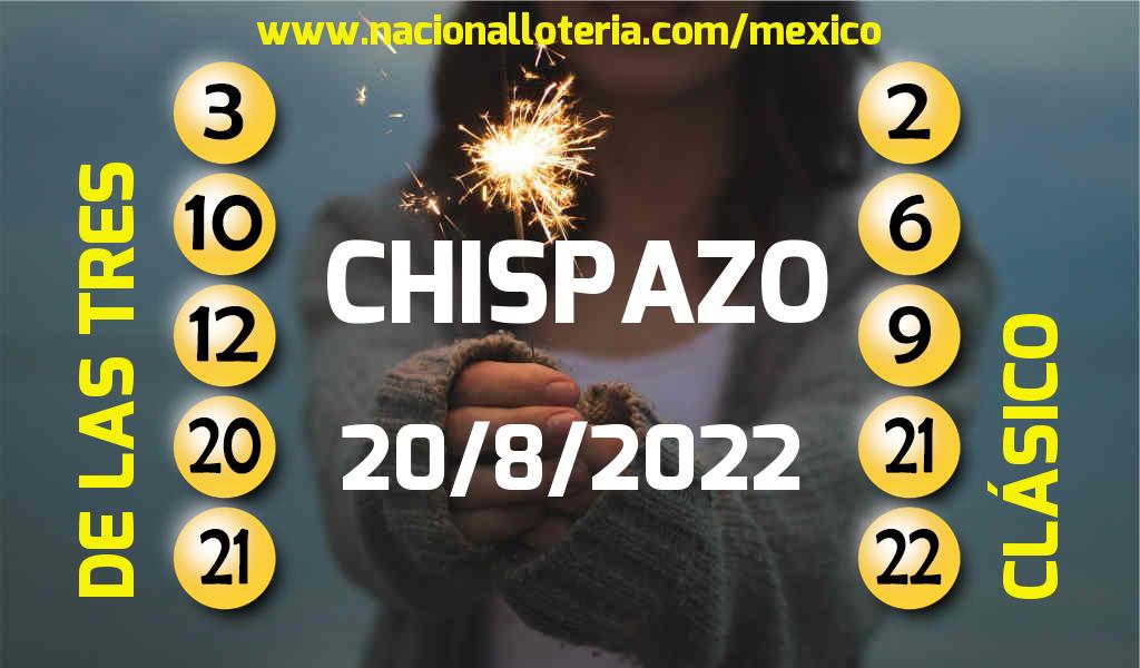 Resultados del Chispazo del S&aacute;bado 20 de Agosto de 2022