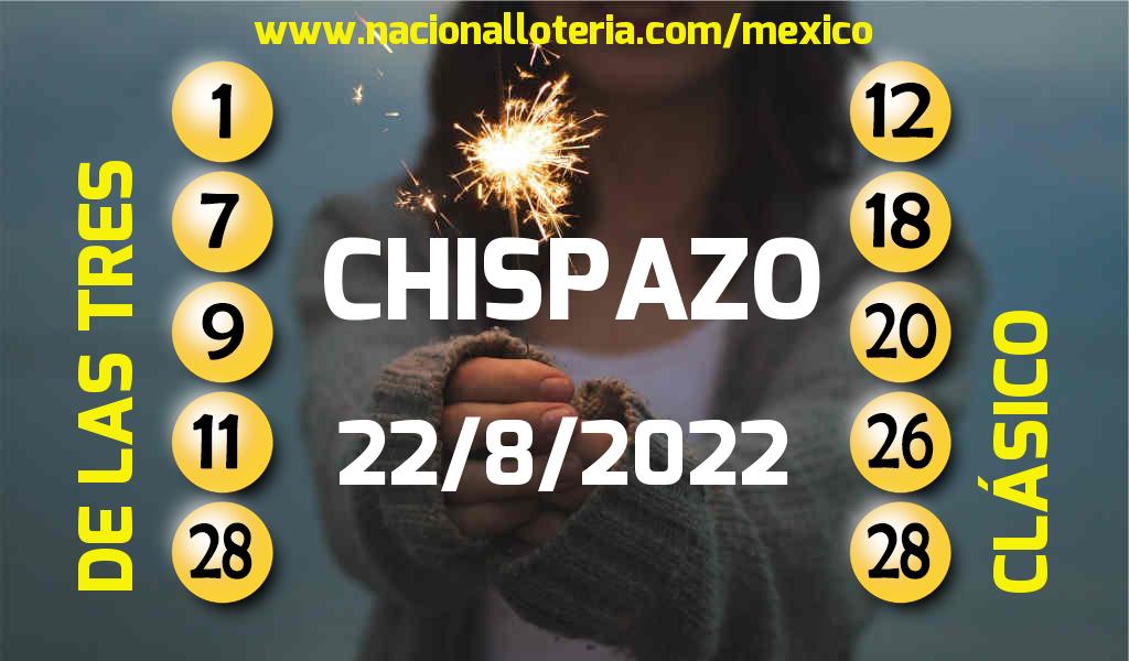 Resultados del Chispazo del Lunes 22 de Agosto de 2022