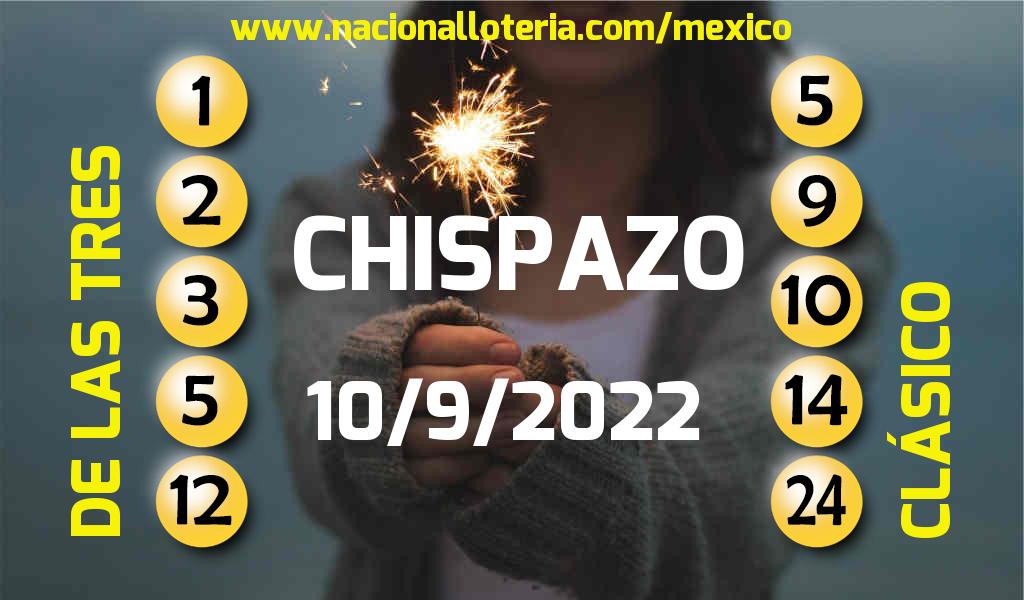 Números ganadores del Chispazo del Sábado 10 de Septiembre de 2022 Resultados del Chispazo del Sábado 10 de Septiembre de 2022