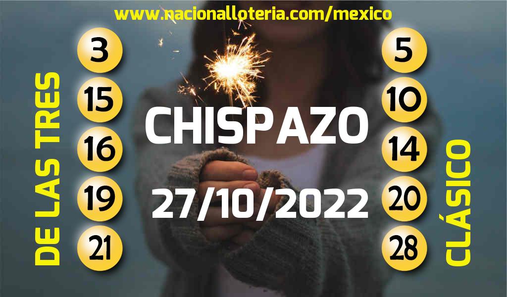 Resultados del Chispazo del Jueves 27 de Octubre de 2022