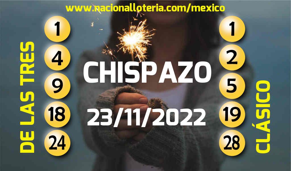 Resultados del Chispazo del Mi&eacute;rcoles 23 de Noviembre de 2022