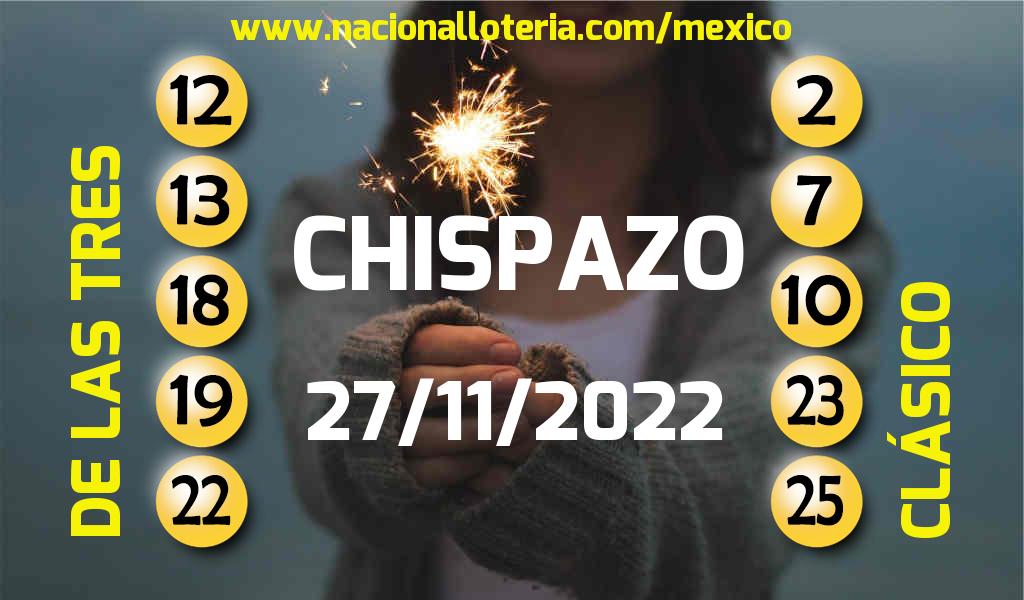 Resultados del Chispazo del Domingo 27 de Noviembre de 2022