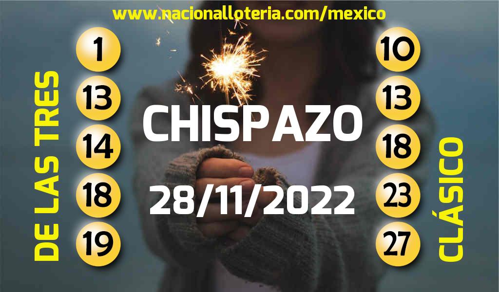 Resultados del Chispazo del Lunes 28 de Noviembre de 2022