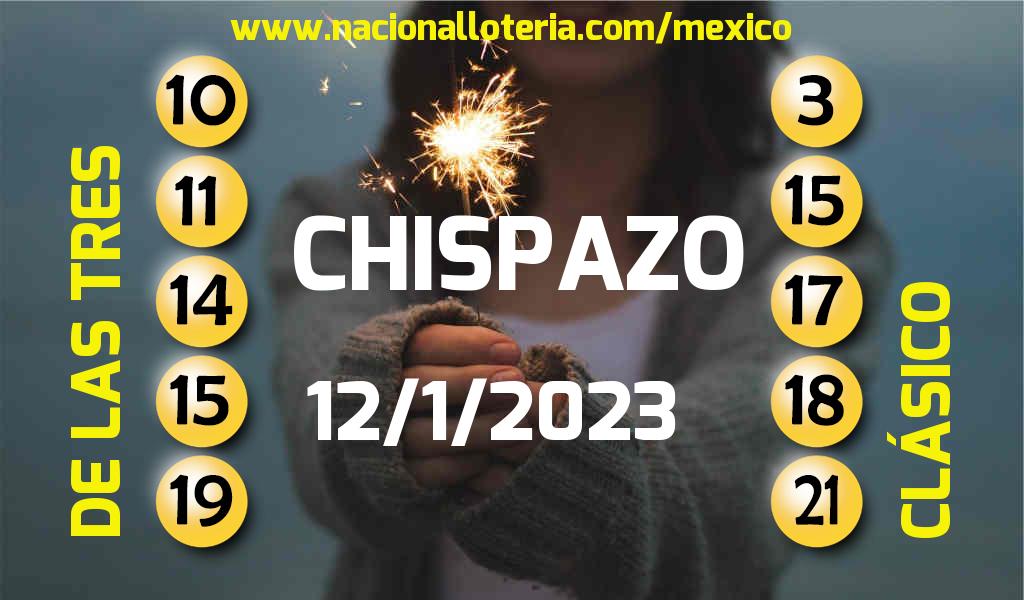 Números ganadores del Chispazo del Jueves 12 de Enero de 2023 Resultados del Chispazo del Jueves 12 de Enero de 2023