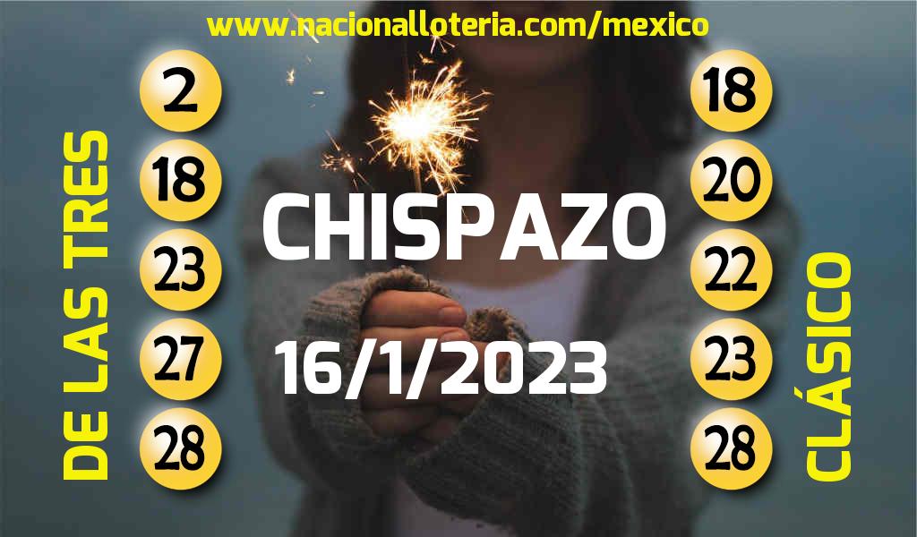 Números ganadores del Chispazo del Lunes 16 de Enero de 2023 Resultados del Chispazo del Lunes 16 de Enero de 2023
