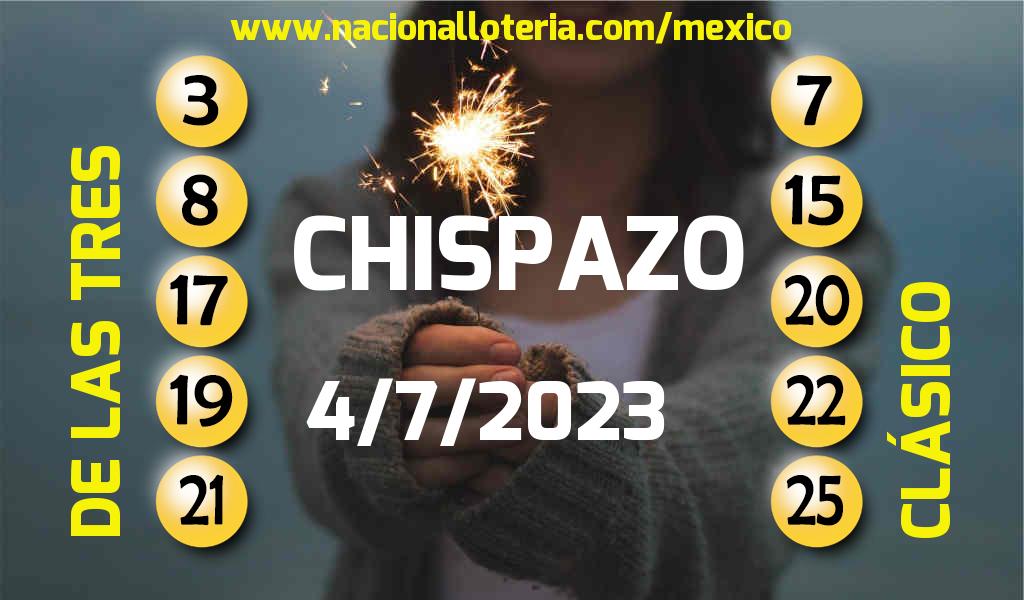 Números ganadores del Chispazo del Martes 4 de Julio de 2023 Resultados del Chispazo del Martes 4 de Julio de 2023