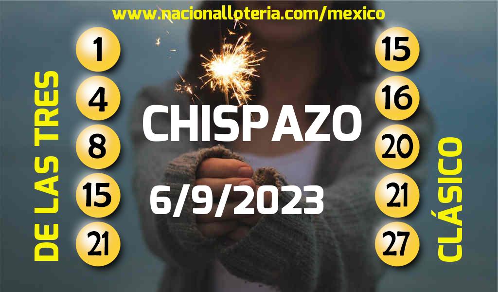 Resultados del Chispazo del Mi&eacute;rcoles 6 de Septiembre de 2023