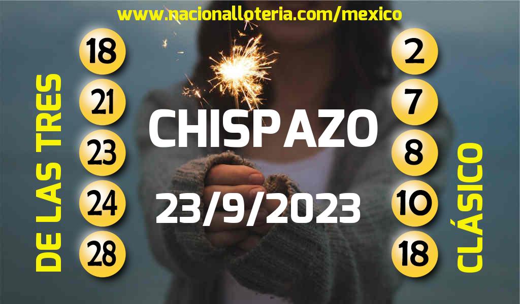 Números ganadores del Chispazo del Sábado 23 de Septiembre de 2023 Resultados del Chispazo del Sábado 23 de Septiembre de 2023