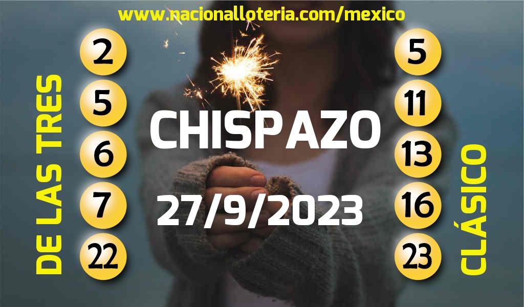 Resultados del Chispazo del Mi&eacute;rcoles 27 de Septiembre de 2023