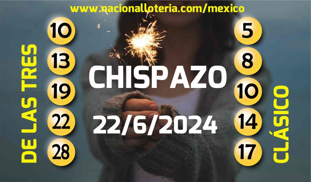 Números ganadores del Chispazo del Sábado 22 de Junio de 2024 Resultados del Chispazo del Sábado 22 de Junio de 2024