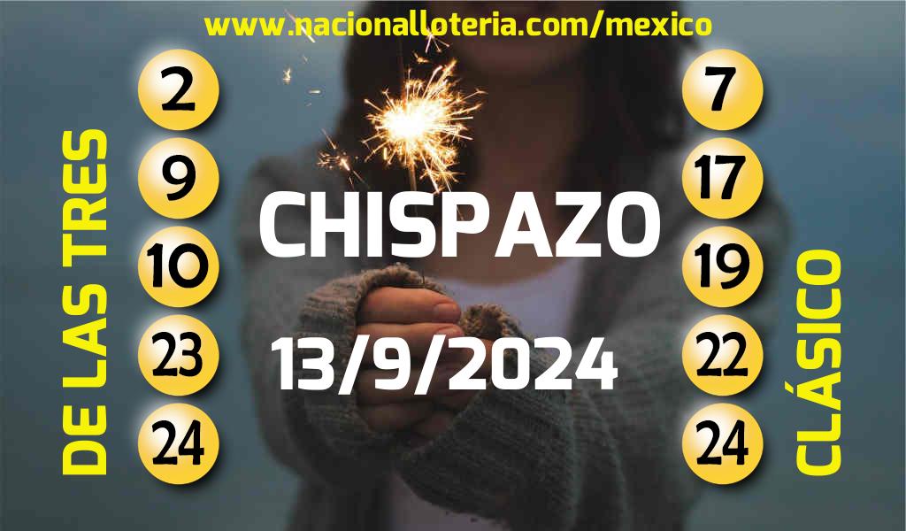 Números ganadores del Chispazo del Viernes 13 de Septiembre de 2024 Resultados del Chispazo del Viernes 13 de Septiembre de 2024