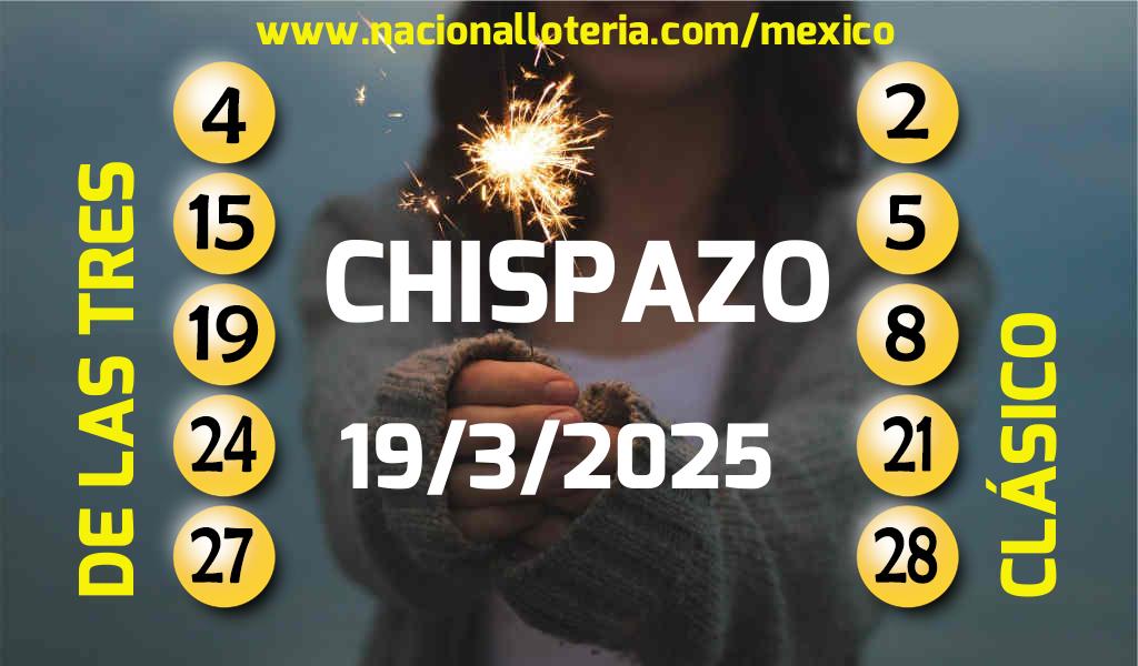 Resultados del Chispazo del Miércoles 19 de Marzo de 2025