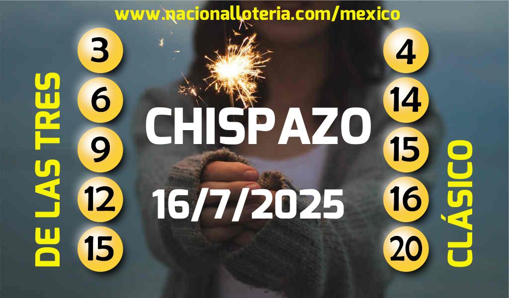 Resultados del Chispazo del Miércoles 16 de Julio de 2025