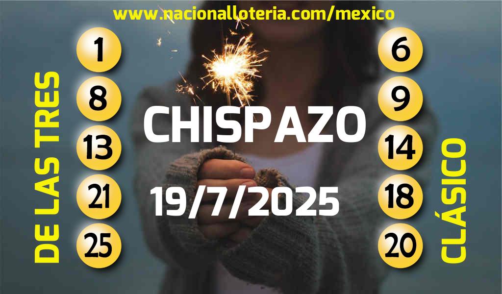 Resultados del Chispazo del Sábado 19 de Julio de 2025