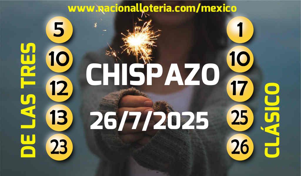 Resultados del Chispazo del Sábado 26 de Julio de 2025