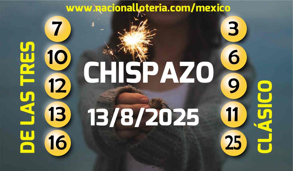 Resultados del Chispazo del Miércoles 13 de Agosto de 2025