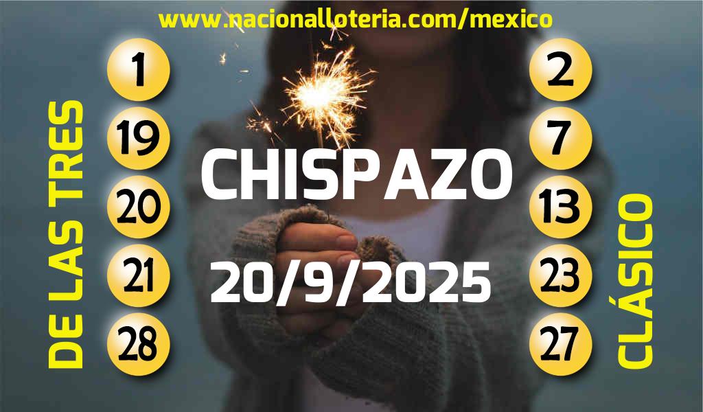 Resultados del Chispazo del Sábado 20 de Septiembre de 2025