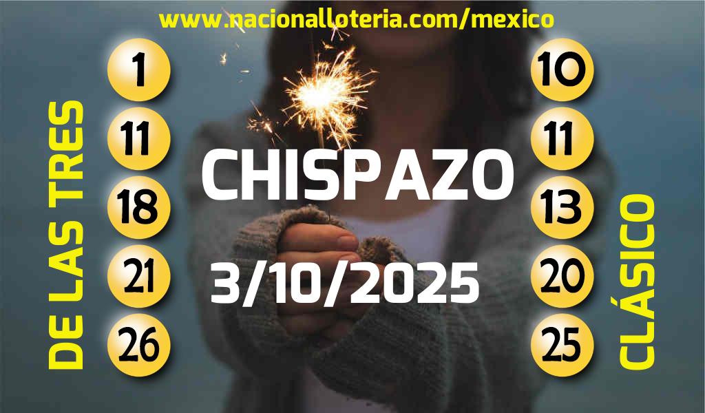 Resultados del Chispazo del Viernes 3 de Octubre de 2025