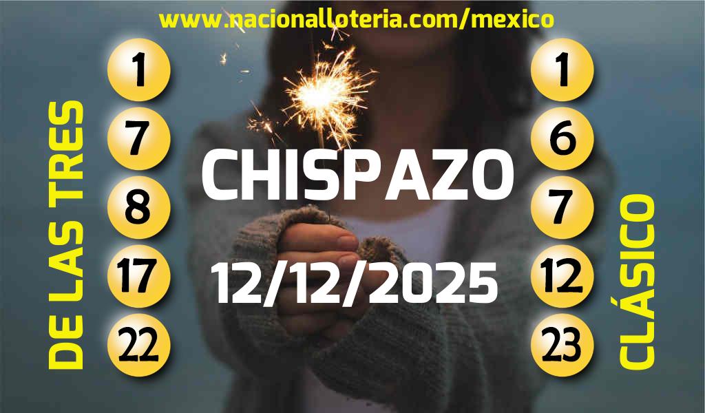 Números ganadores del Chispazo del Viernes 12 de Diciembre de 2025 Resultados del Chispazo del Viernes 12 de Diciembre de 2025