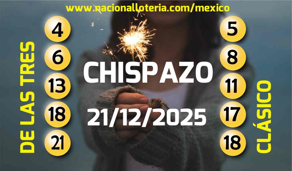 Resultados del Chispazo del Domingo 21 de Diciembre de 2025