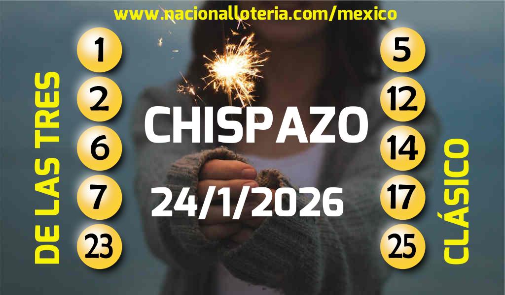 Números ganadores del Chispazo del Sábado 24 de Enero de 2026 Resultados del Chispazo del Sábado 24 de Enero de 2026