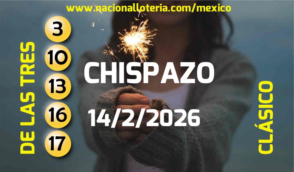 Números ganadores del Chispazo del Sábado 14 de Febrero de 2026 Resultados del Chispazo del Sábado 14 de Febrero de 2026