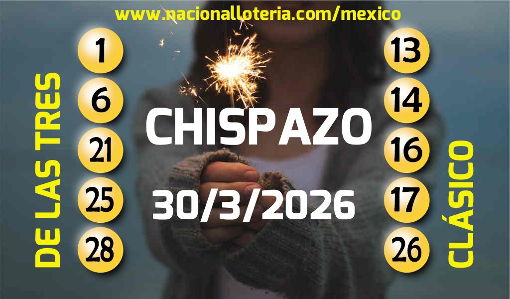 Resultados del Chispazo del Lunes 30 de Marzo de 2026