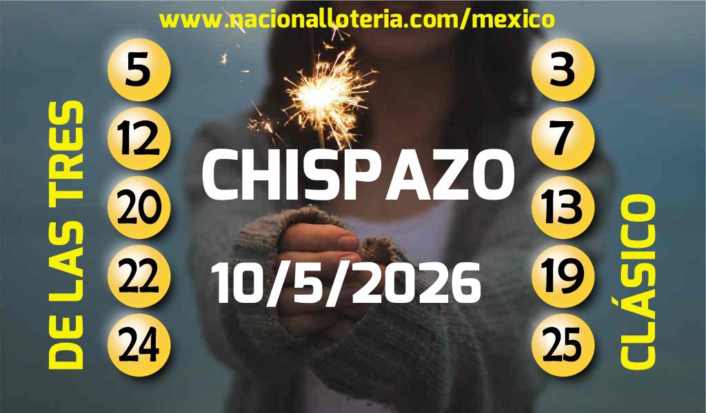 Números ganadores del Chispazo del Domingo 10 de Mayo de 2026 Resultados del Chispazo del Domingo 10 de Mayo de 2026