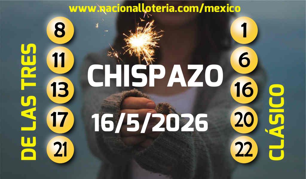 Resultados del Chispazo del S&aacute;bado 16 de Mayo de 2026