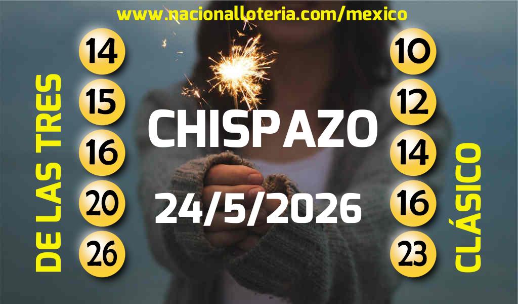 Números ganadores del Chispazo del Domingo 24 de Mayo de 2026 Resultados del Chispazo del Domingo 24 de Mayo de 2026