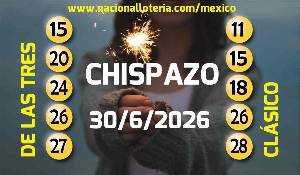 Números ganadores del Chispazo del Martes 30 de Junio de 2026 Resultados del Chispazo del Martes 30 de Junio de 2026
