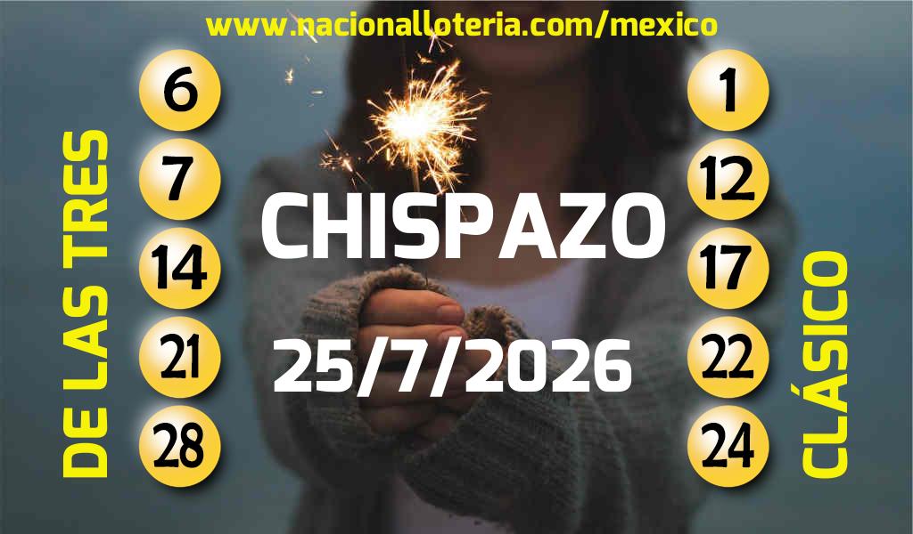 Resultados del Chispazo del S&aacute;bado 25 de Julio de 2026