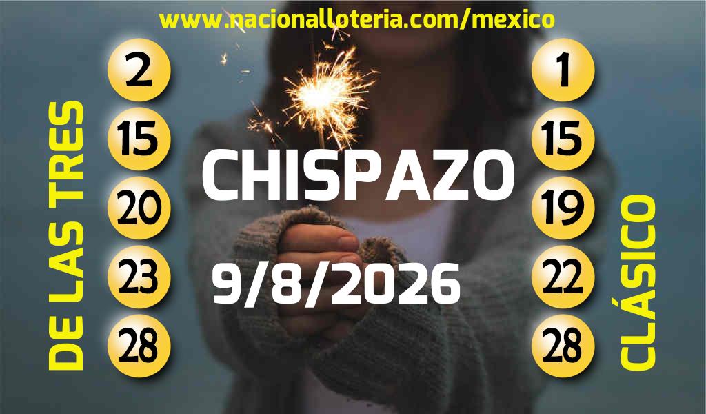 Números ganadores del Chispazo del Domingo 9 de Agosto de 2026 Resultados del Chispazo del Domingo 9 de Agosto de 2026