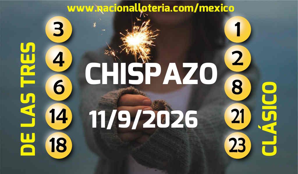 Números ganadores del Chispazo del Viernes 11 de Septiembre de 2026 Resultados del Chispazo del Viernes 11 de Septiembre de 2026