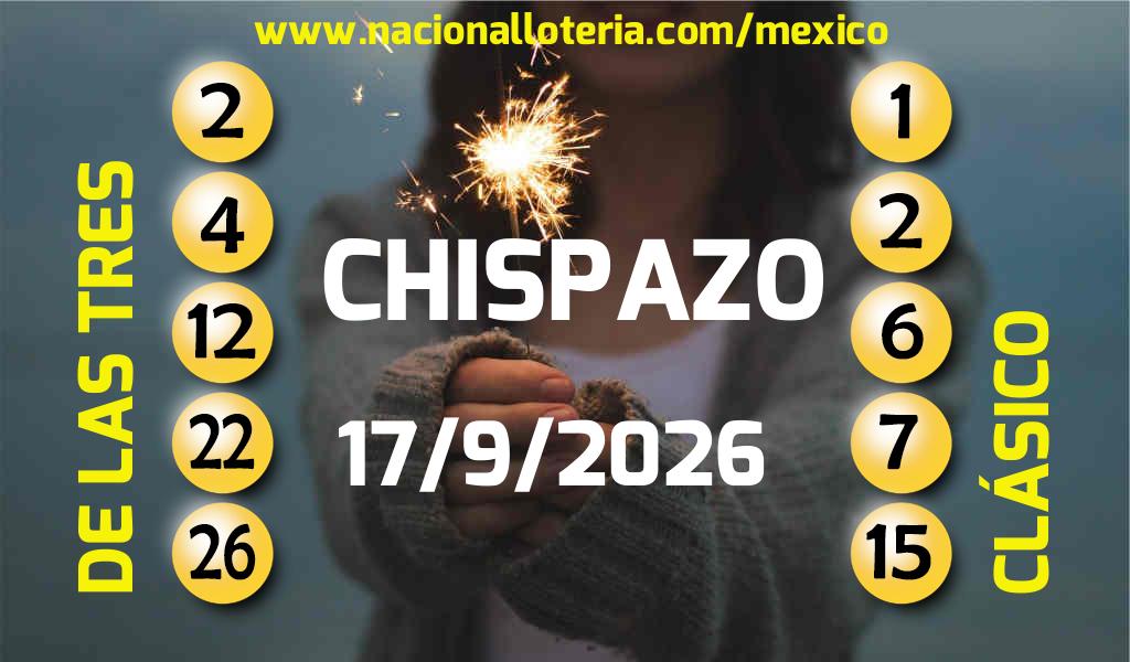 Números ganadores del Chispazo del Jueves 17 de Septiembre de 2026 Resultados del Chispazo del Jueves 17 de Septiembre de 2026