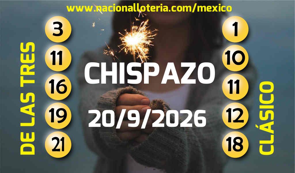 Resultados del Chispazo del Domingo 20 de Septiembre de 2026