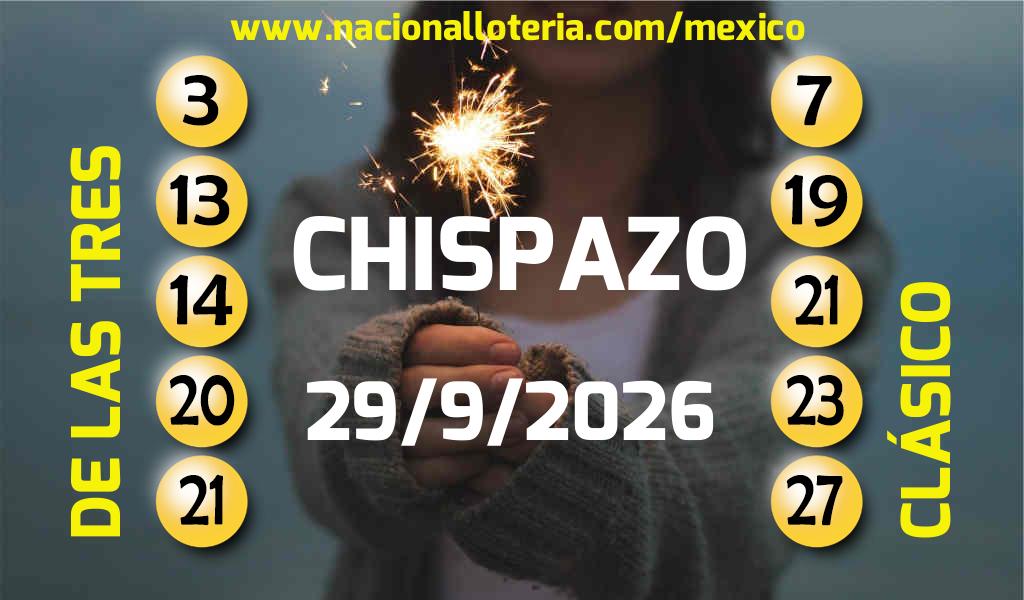 Números ganadores del Chispazo del Martes 29 de Septiembre de 2026 Resultados del Chispazo del Martes 29 de Septiembre de 2026