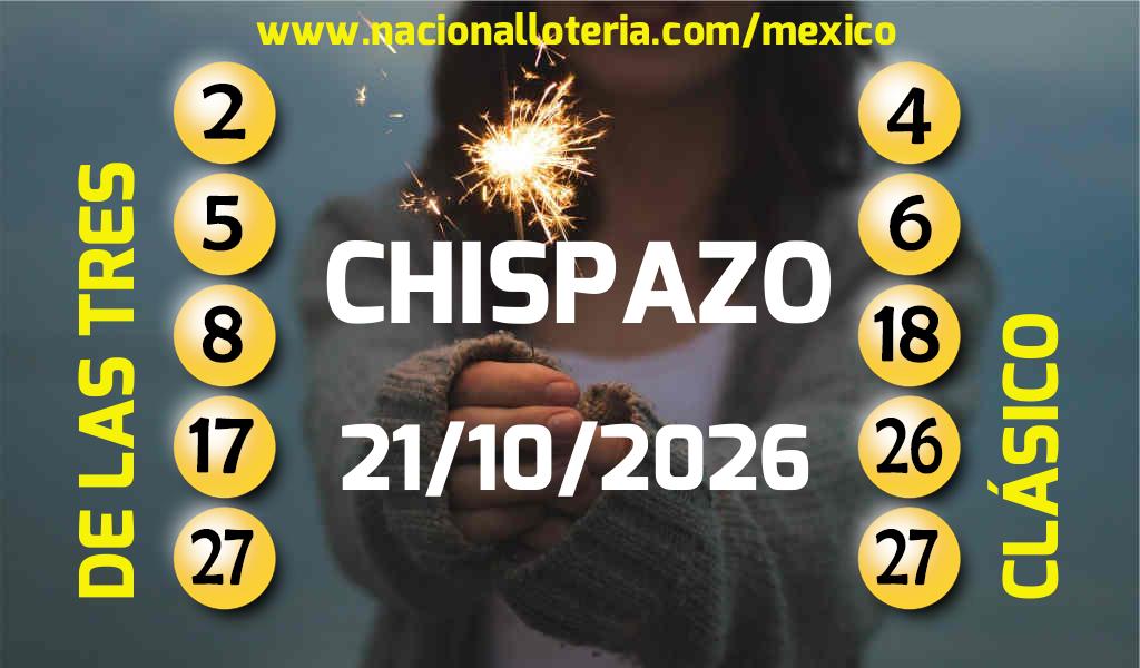 Resultados del Chispazo del Mi&eacute;rcoles 21 de Octubre de 2026