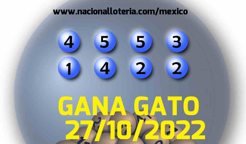 Resultados del Gana Gato del Jueves 27 de Octubre de 2022