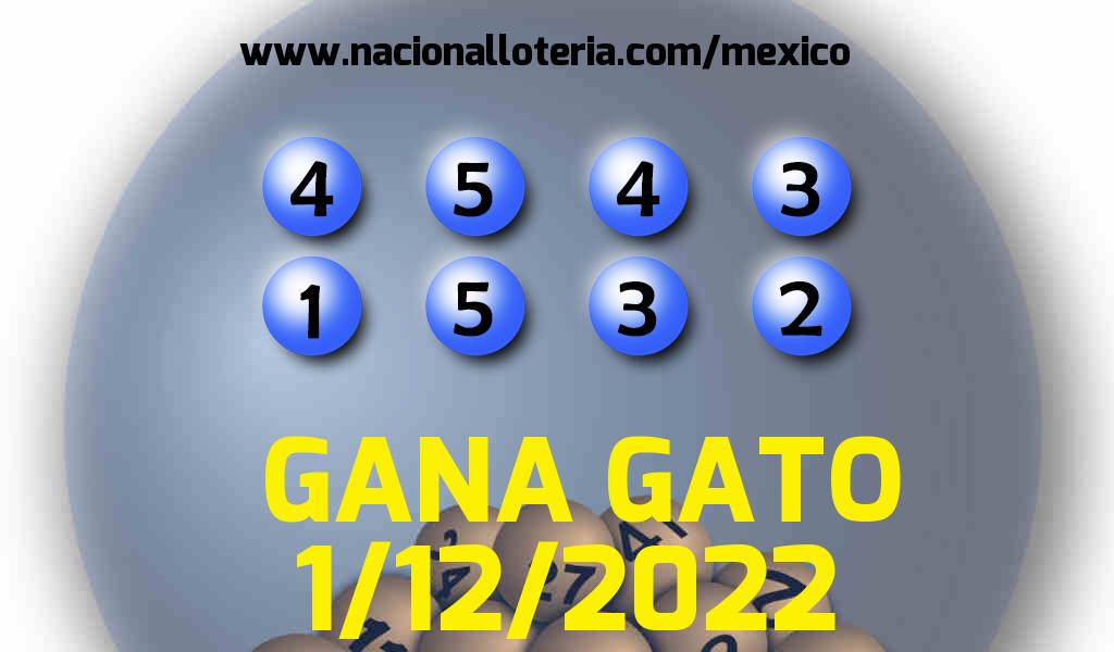 Resultados del Gana Gato del Jueves 1 de Diciembre de 2022