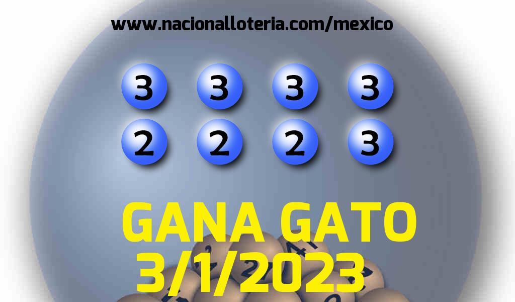 Resultados del Gana Gato del Martes 3 de Enero de 2023