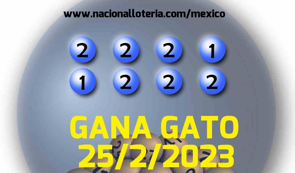 Resultados del Gana Gato del S&aacute;bado 25 de Febrero de 2023