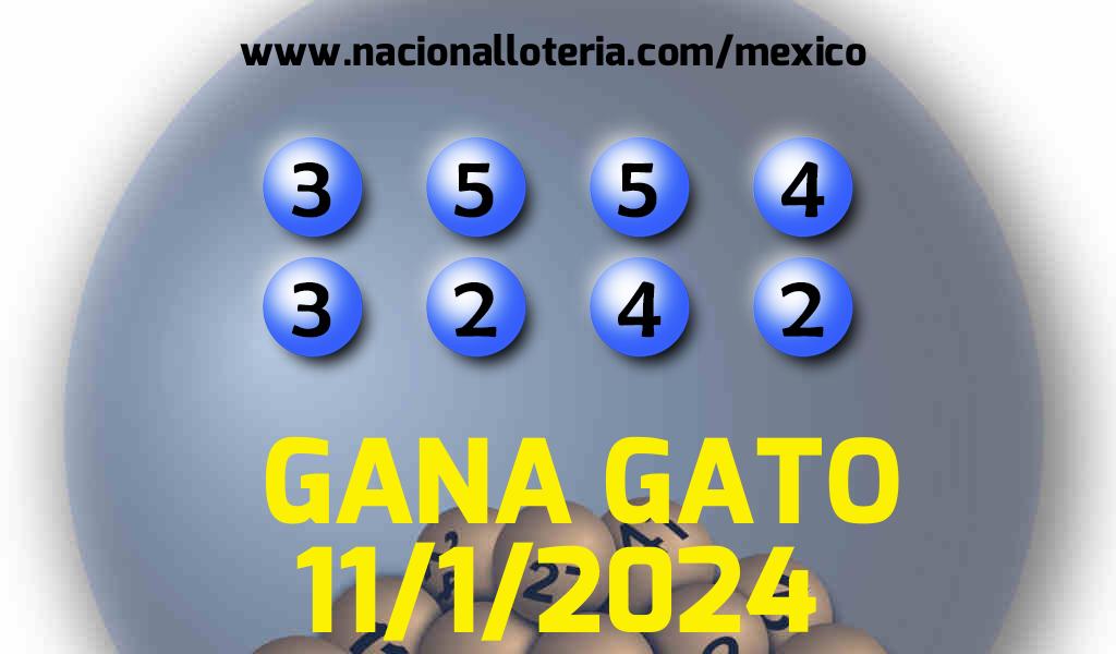 Resultados del Gana Gato del Jueves 11 de Enero de 2024