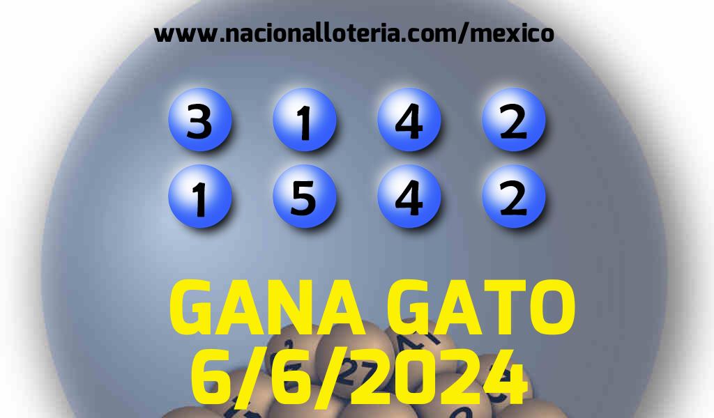 Resultados del Gana Gato del Jueves 6 de Junio de 2024