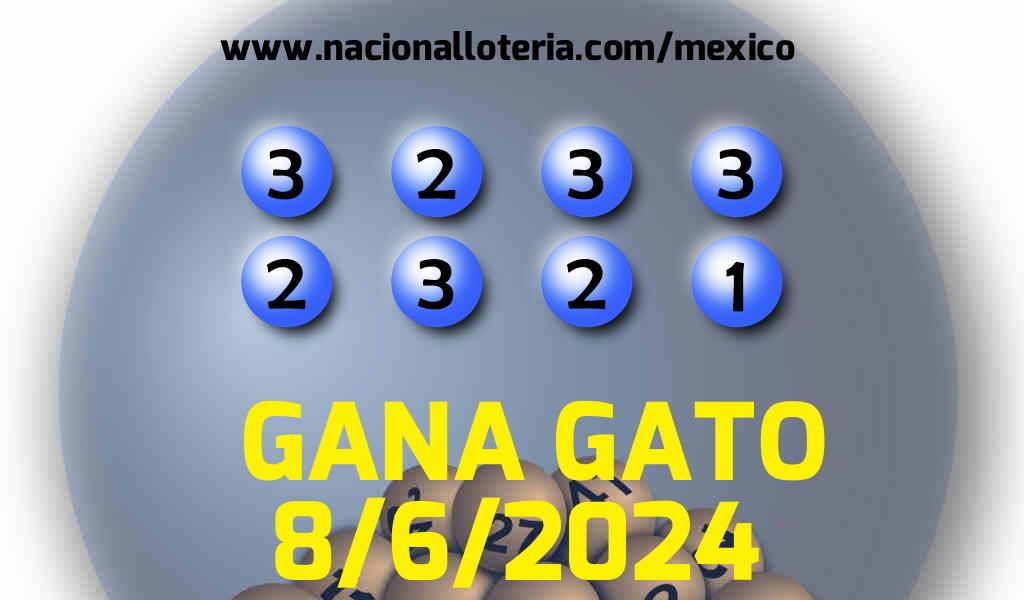Resultados del Gana Gato del S&aacute;bado 8 de Junio de 2024