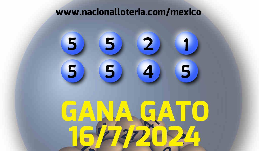 Resultados del Gana Gato del Martes 16 de Julio de 2024